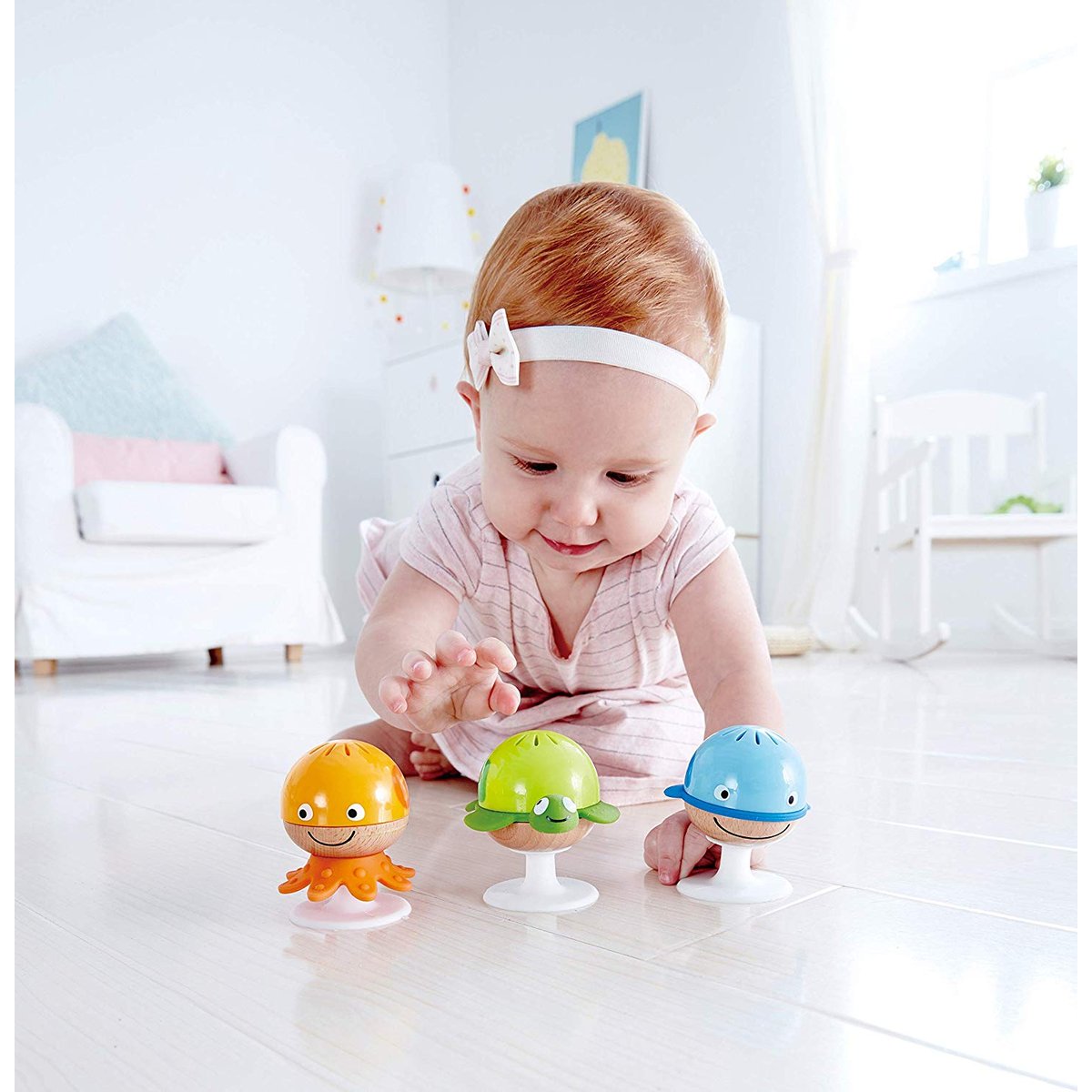 Hochets animaux marins orange, HAPE TOYS