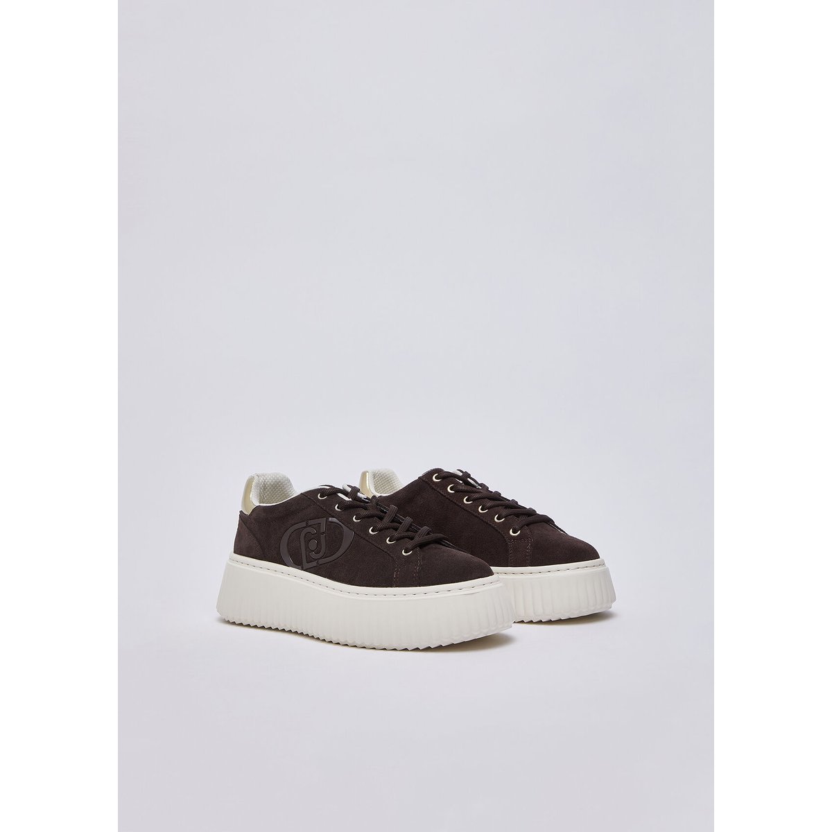 Sneakers plateforme en daim moka, LIU JO