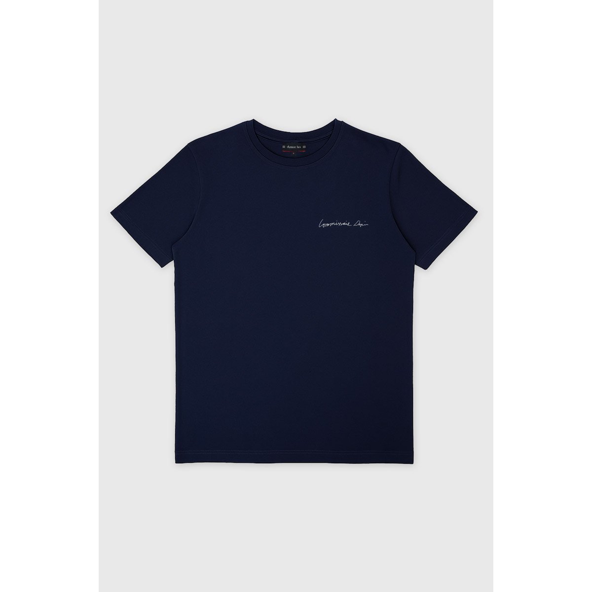 T-shirt uni mixte Commissaire Dupin en coton navire, ARMOR-LUX