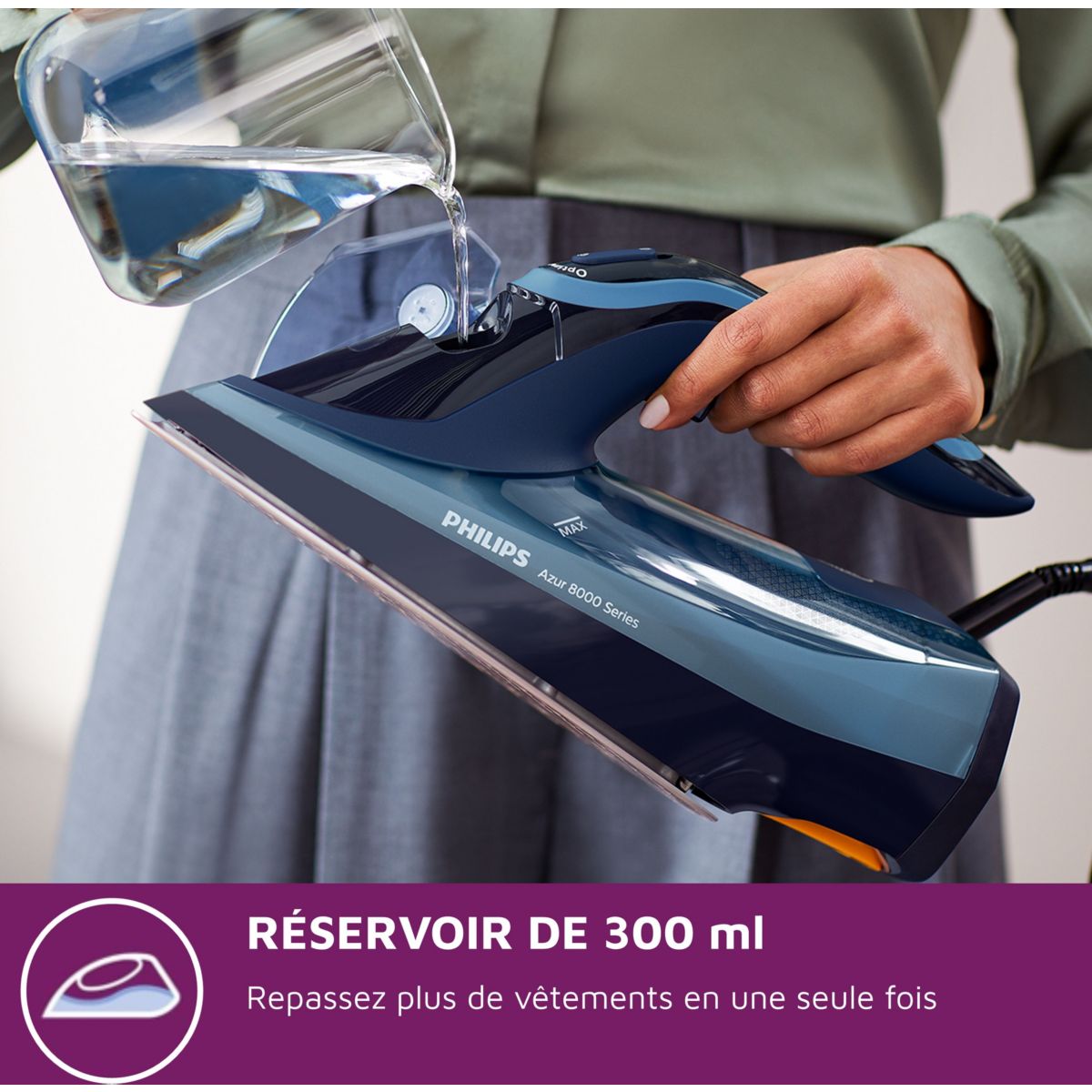 Fer à repasser DST8020/20 fer à vapeur bleu bleu, PHILIPS