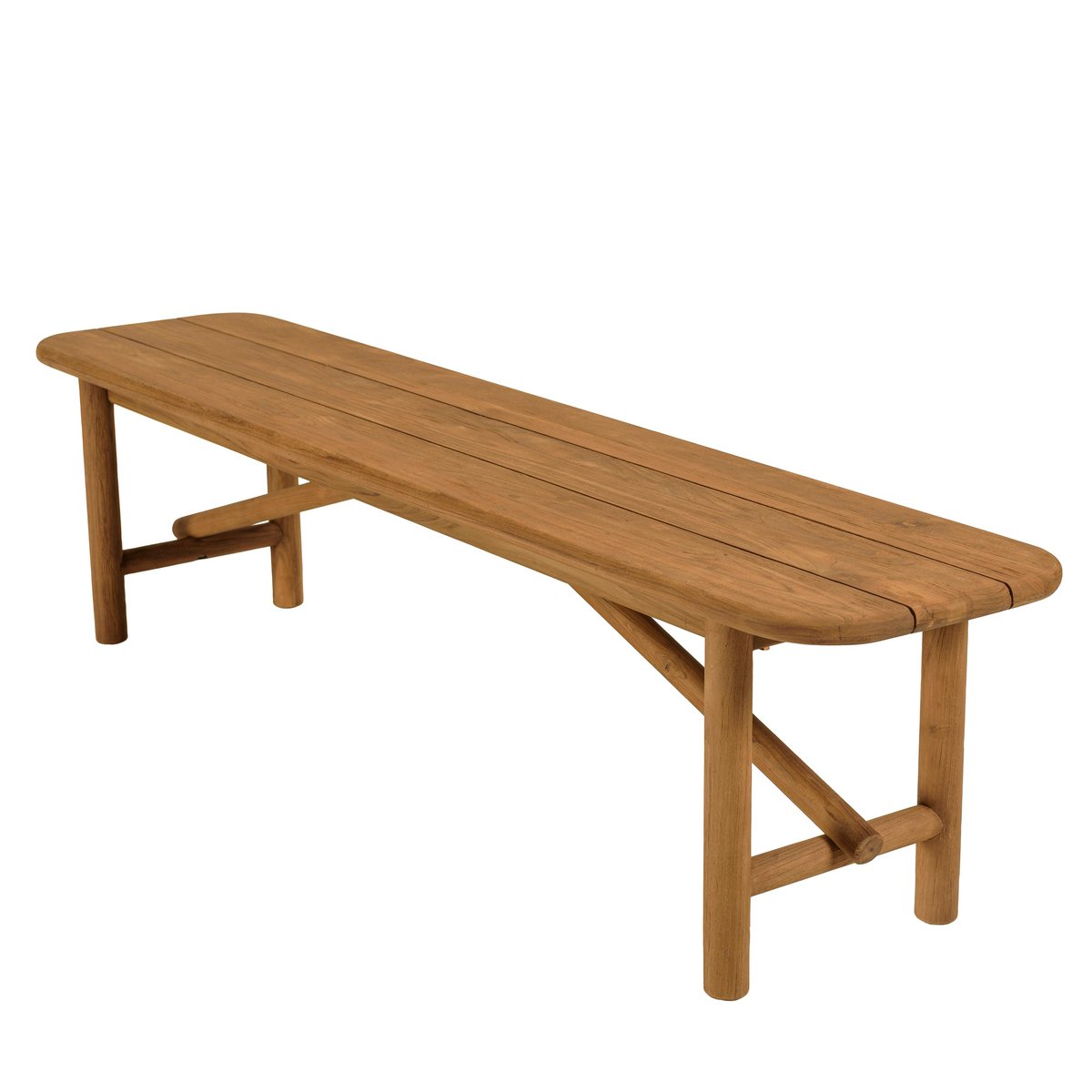 Banc de jardin 180 cm en teck recyclé ORIA bois naturel, PIER IMPORT