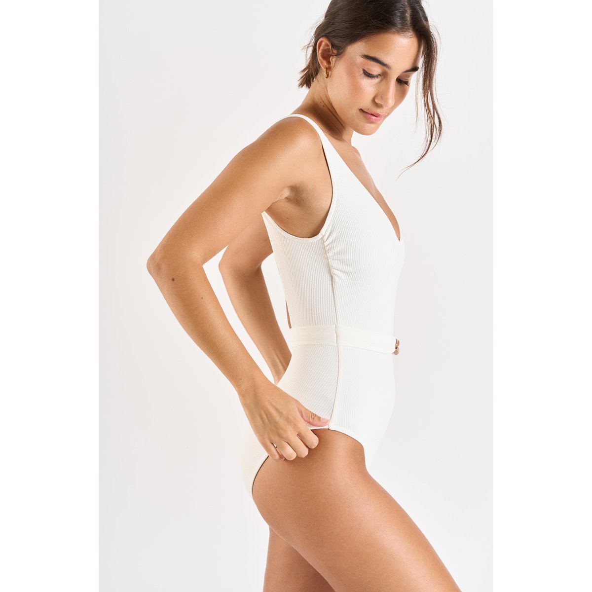 Maillot de bain 1 pièce Mandini - BREHAT blanc, LIVIA