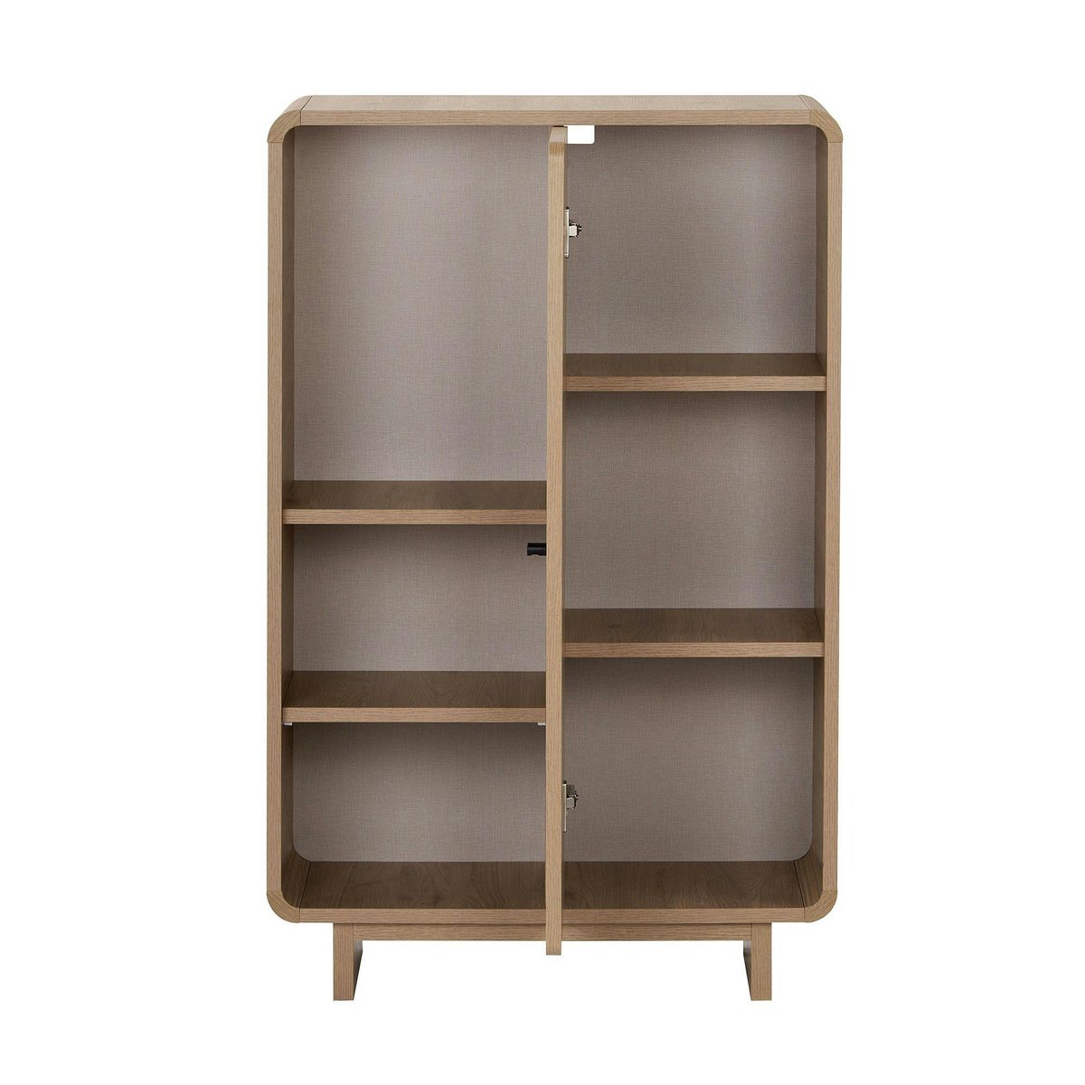 Buffet étagère moderne en bois, 1 porte MARFA chêne, PIER IMPORT