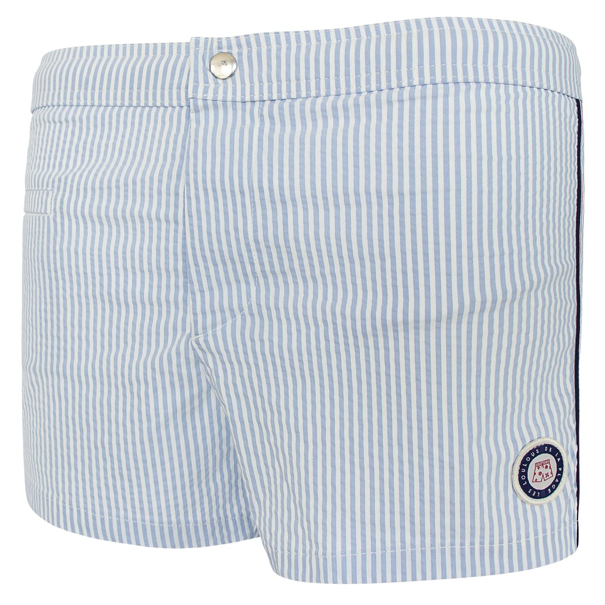 Short de bain OCTAVE 261 Stripe bleu, LES LOULOUS DE LA PLAGE