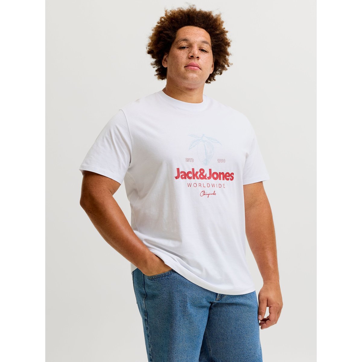 T-Shirt bright white, JACK & JONES