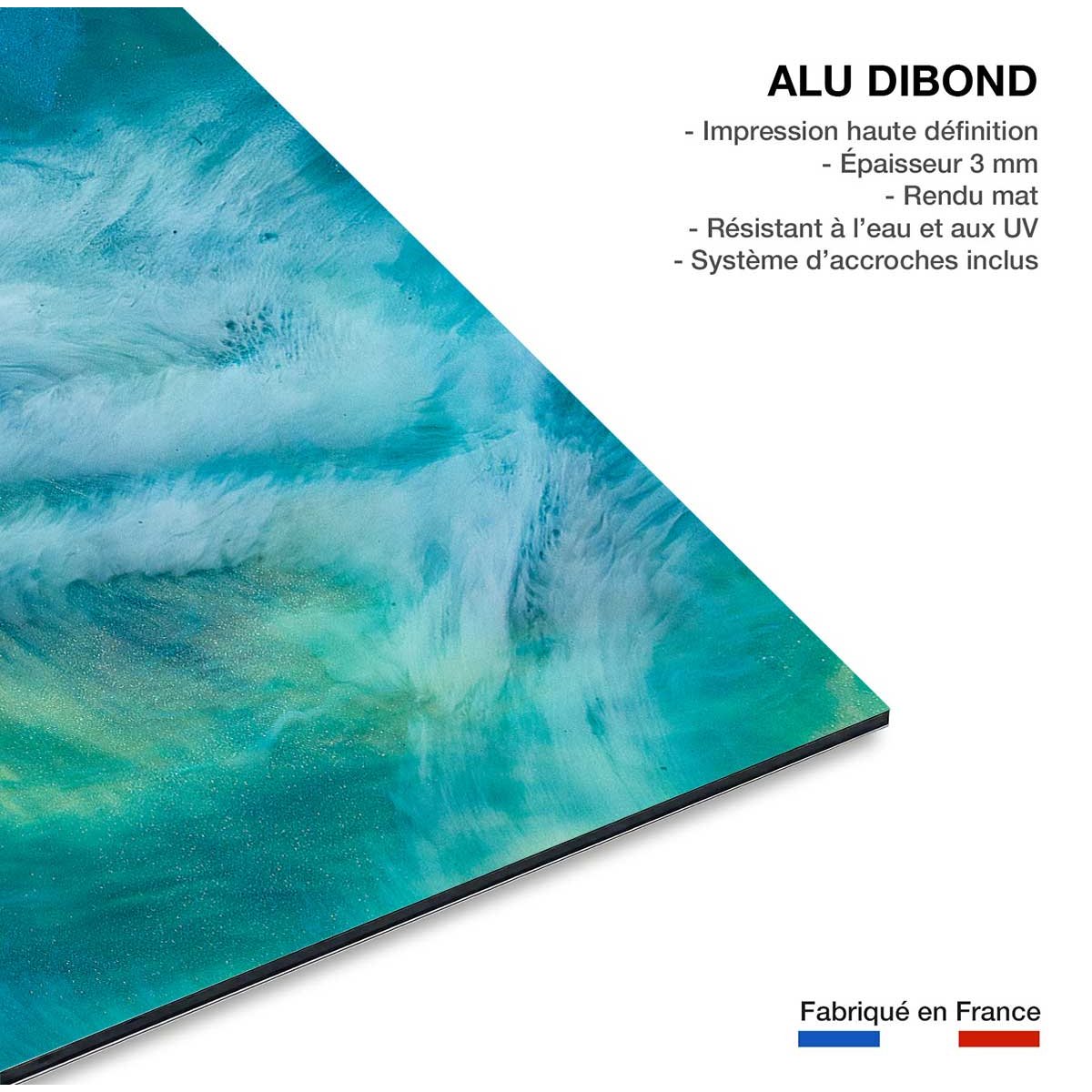 Tableau bleu nebuleux tableau alu dibond, HEXOA