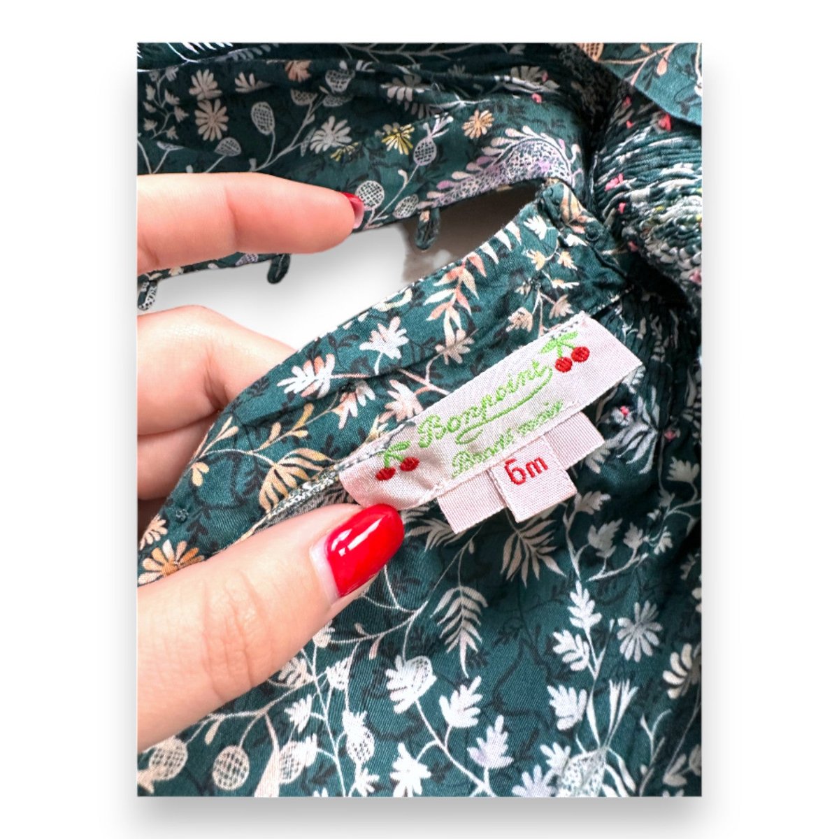 Blouse bébé - Bon état vert, BONPOINT
