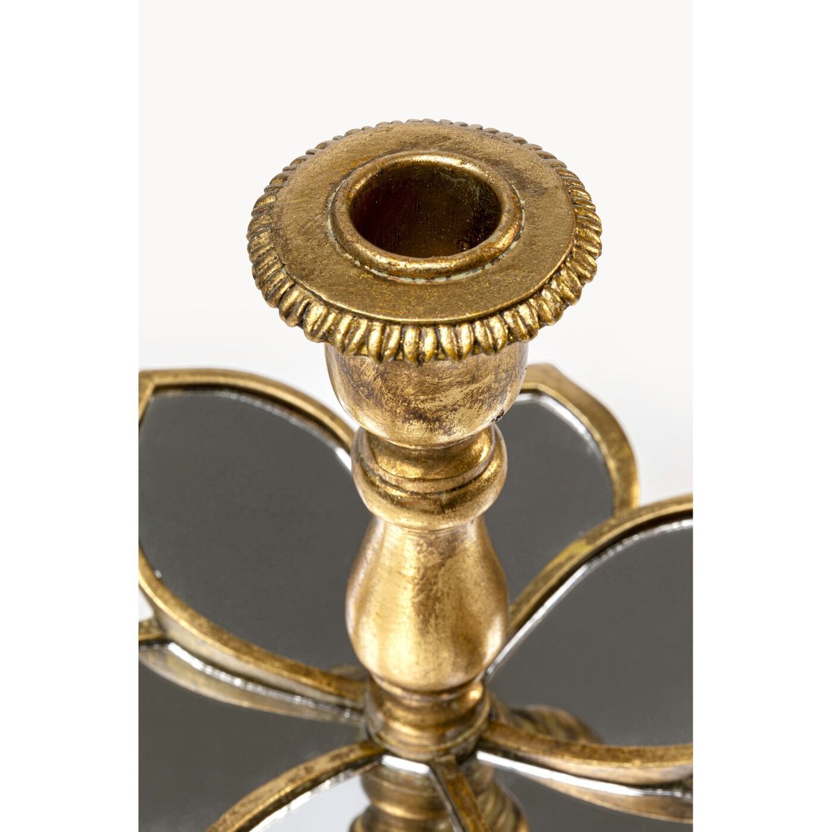 Bougeoir fleur dorée 21cm or, KARE DESIGN
