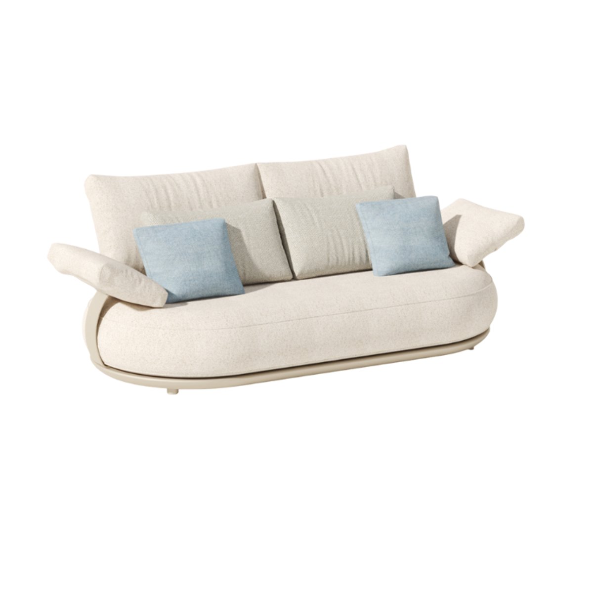Salon de jardin modulable en aluminium, ELYO beige, AU JARDIN DE CHLOÉ