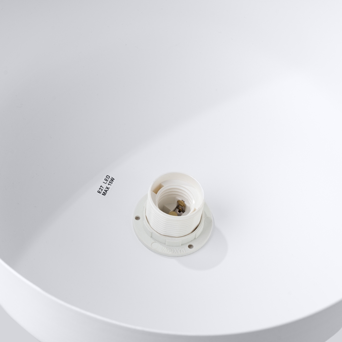 Suspension Bois Blanc/Bois Naturel E27 1 Marion blanc, EDEN