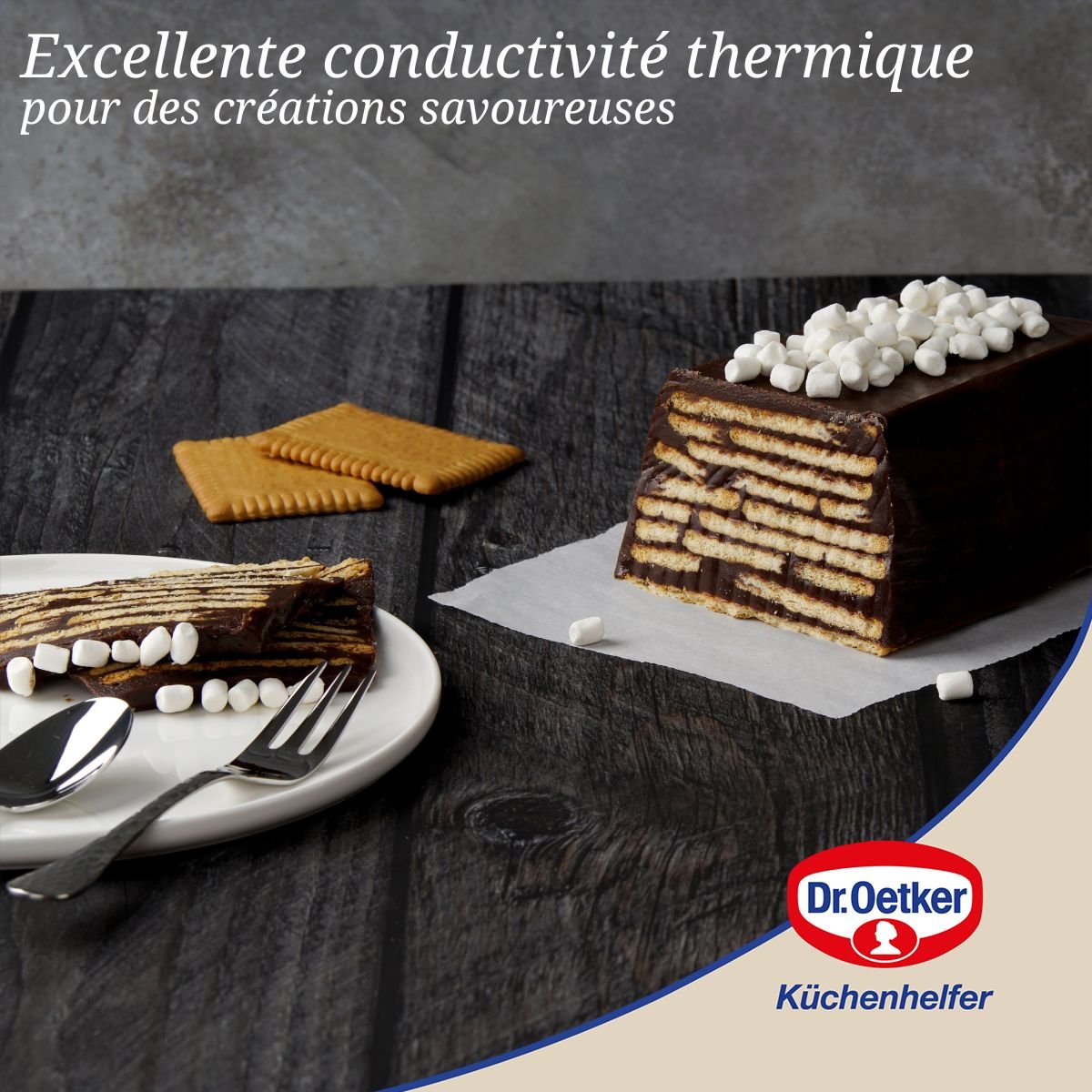Petit moule à cake 18cm en silicone FLEXXIBEL LOVE rouge, DR OETKER