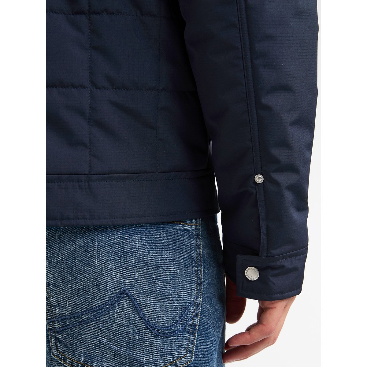 Veste matelassée à carreaux milljunction bleu royal navy, PETROL INDUSTRIES