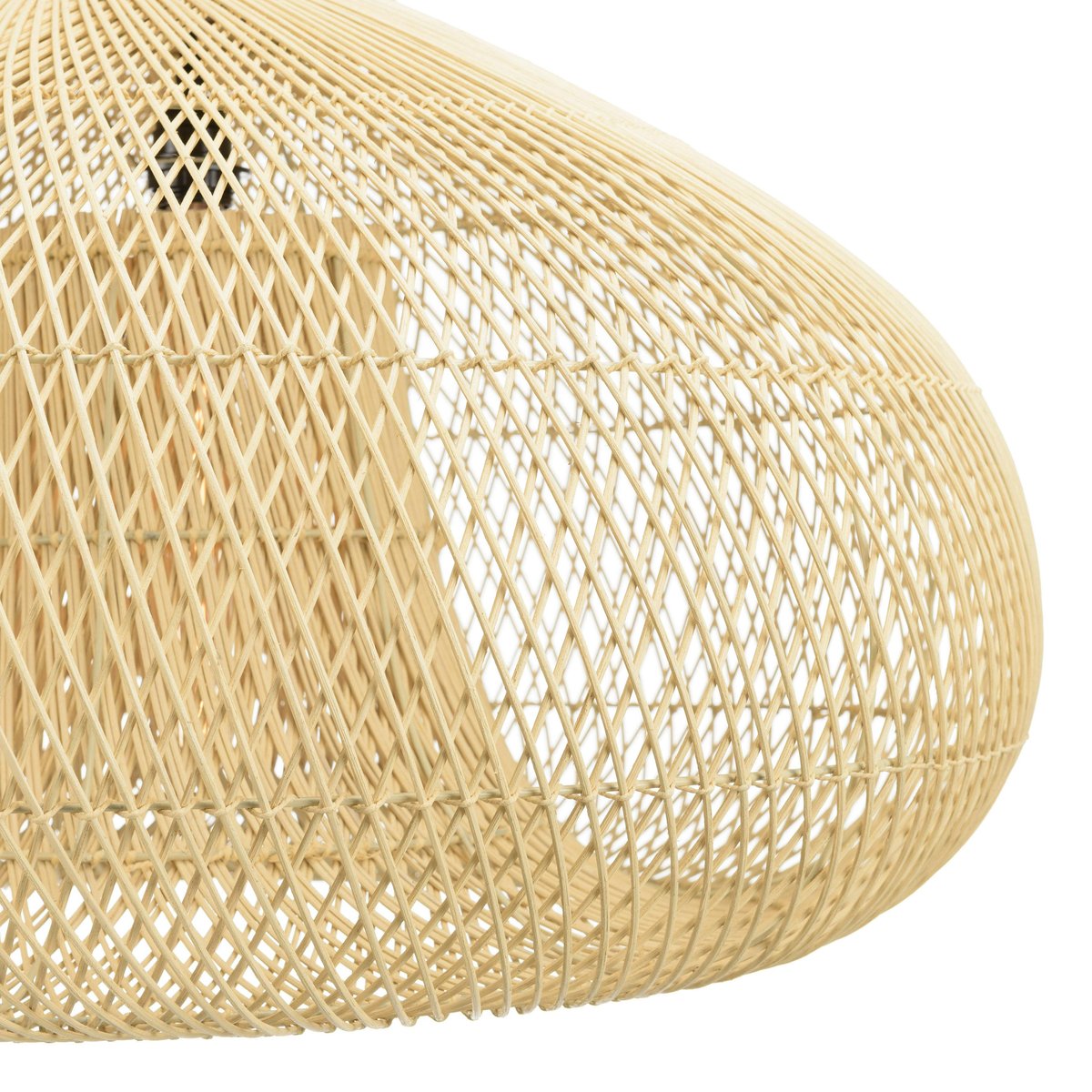 Suspension entonnoir en rotin 80cm FOLELLI ecru, PIER IMPORT