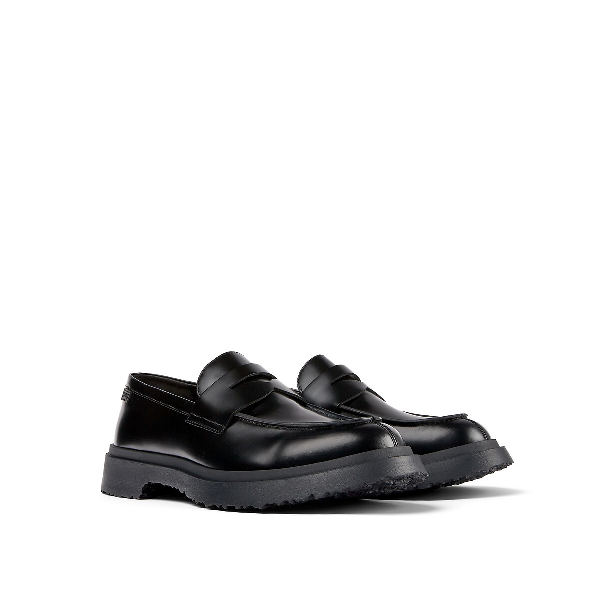 Mocassins Walden en cuir noir uni, CAMPER