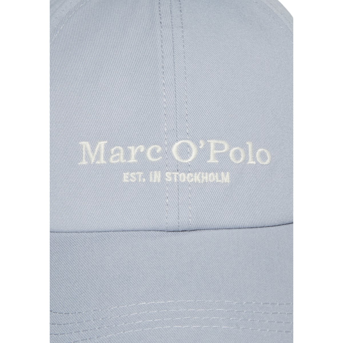 Casquette avec logo en sergé de coton bio de haute qualité gris, MARC O'POLO