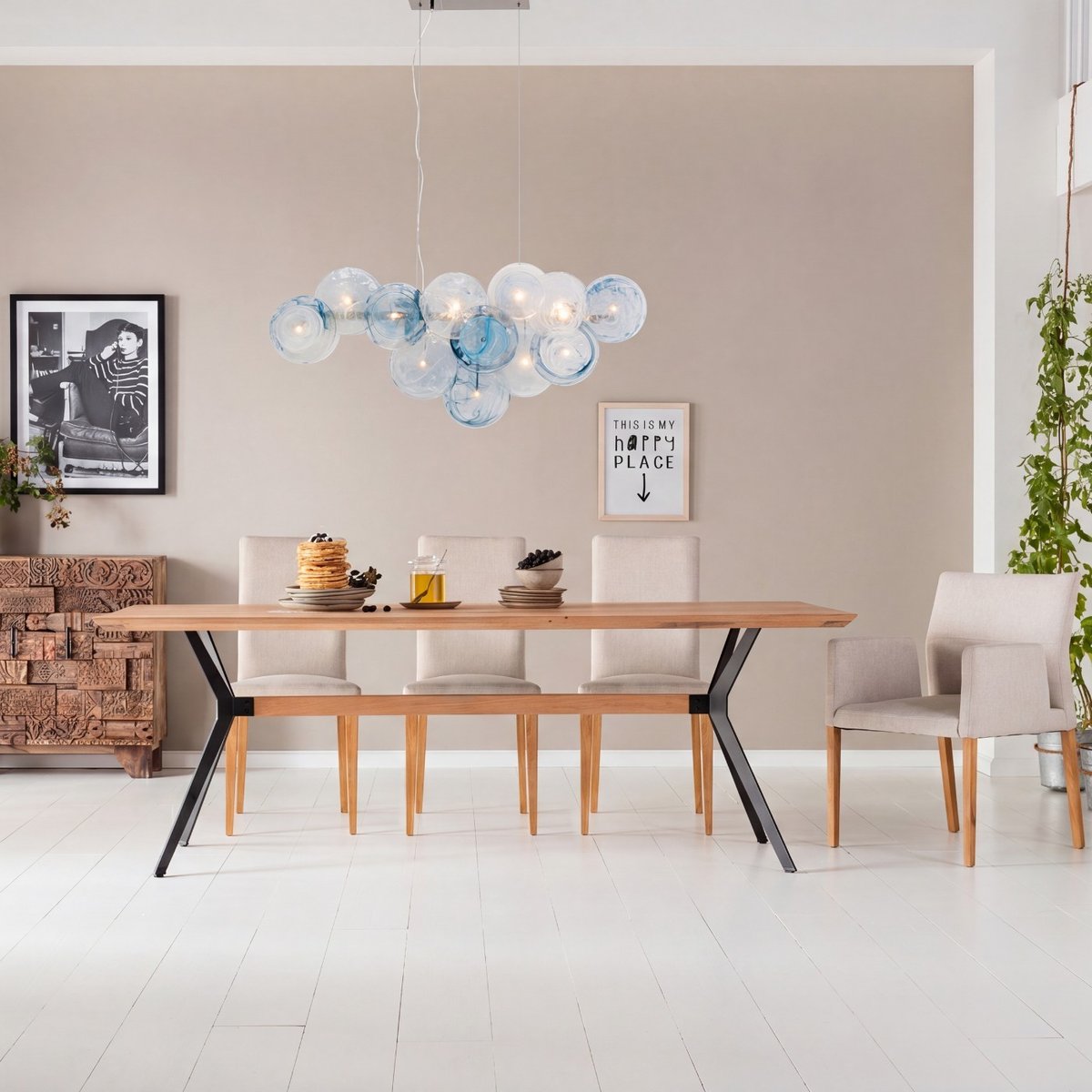 Suspension en verre, AQUAMARINE transparent, KARE DESIGN