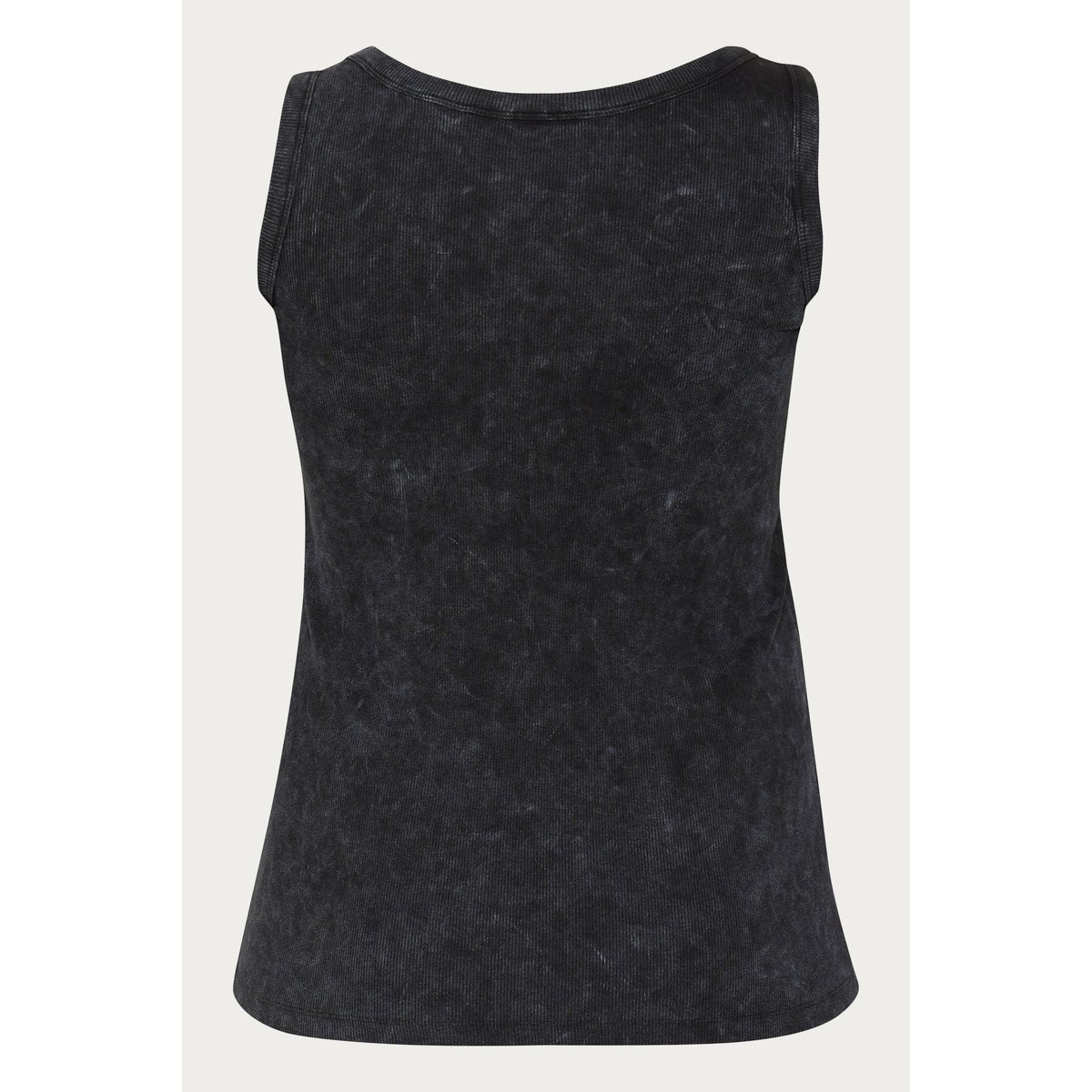 Jersey top noir black washed rib, KAFFE CURVE