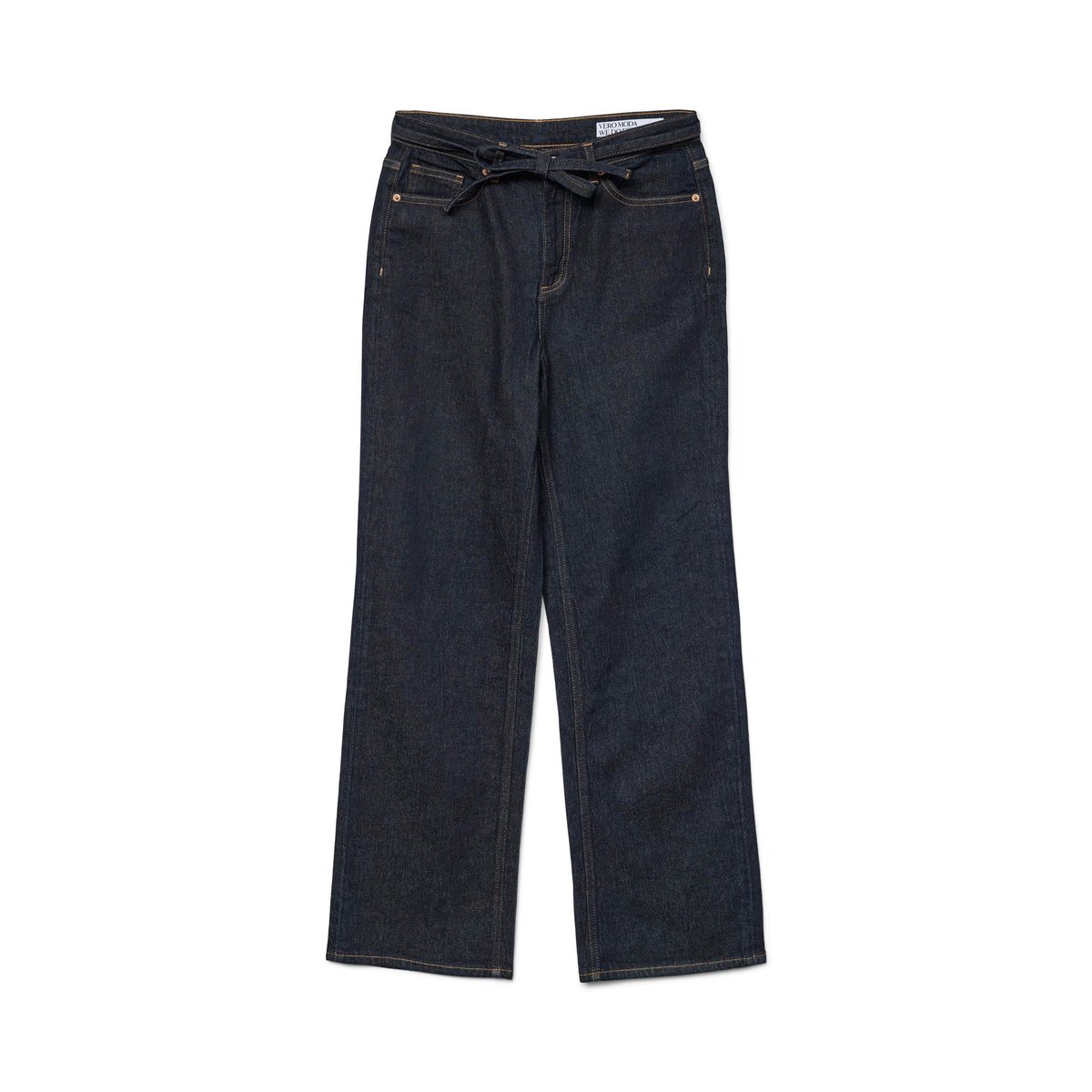 Jean À Coupe Large dark blue denim, VERO MODA