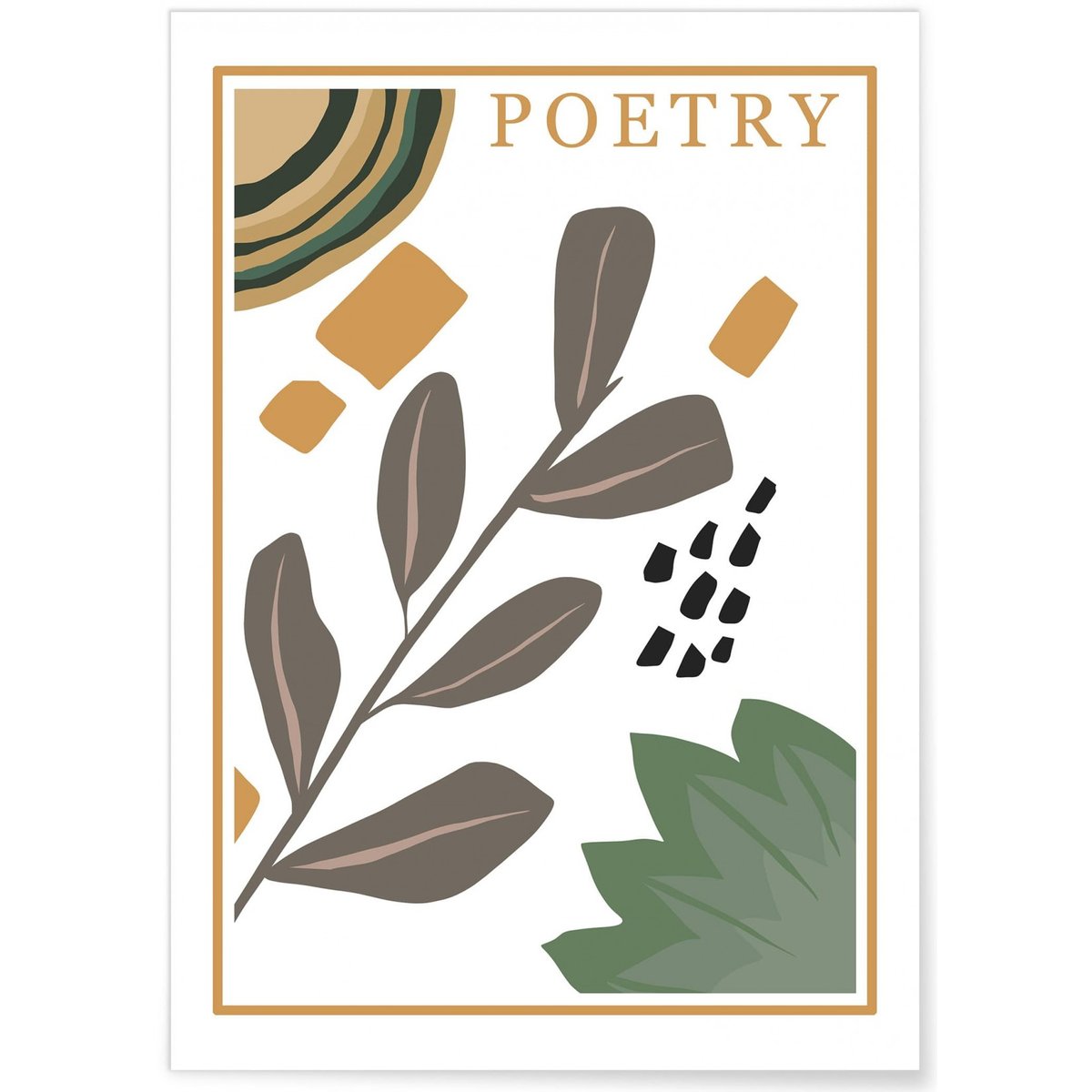 Affiche 'Poetry' blanc, L'AFFICHERIE