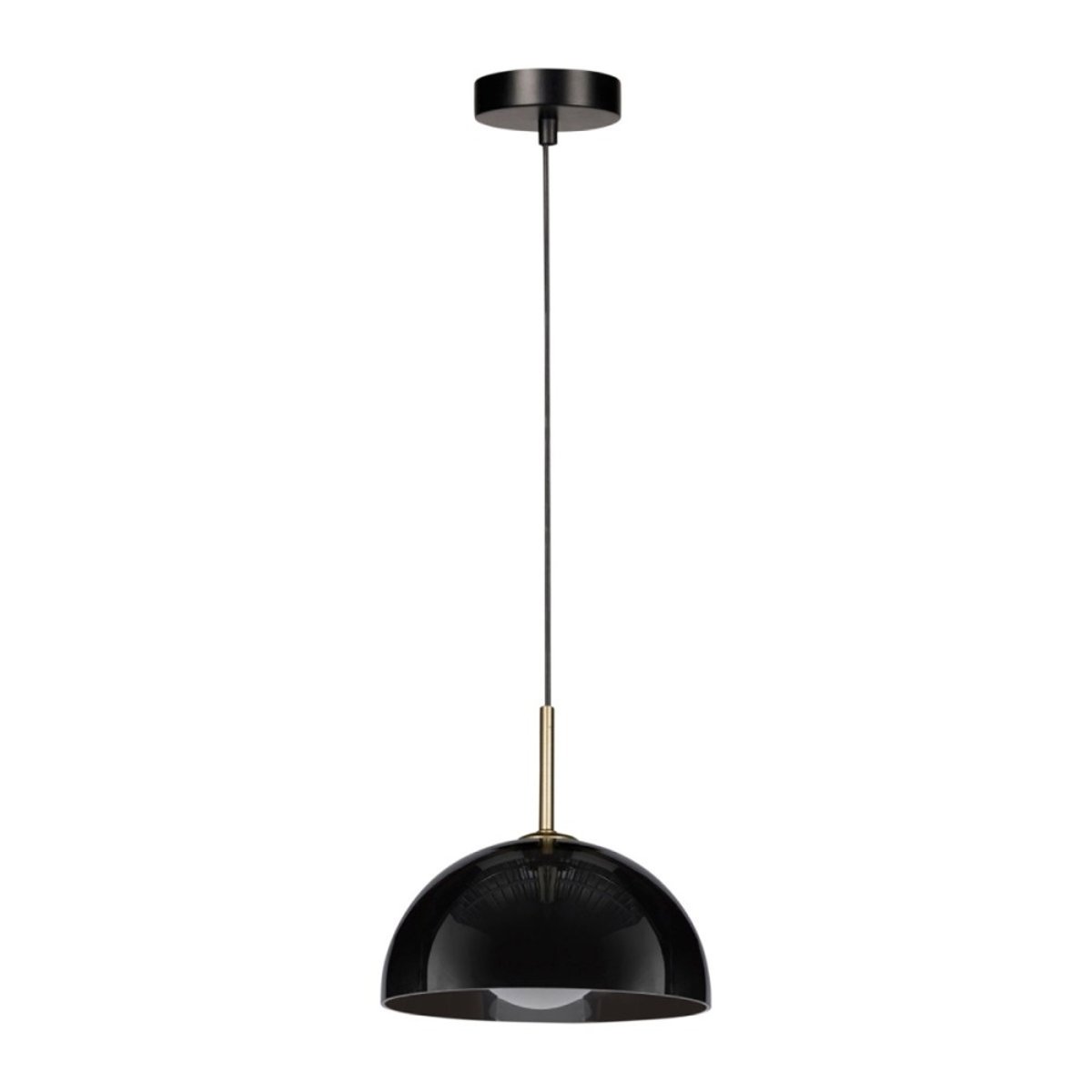 Suspension Verre Lumea Noire Et Dorée noir, DECORATIE