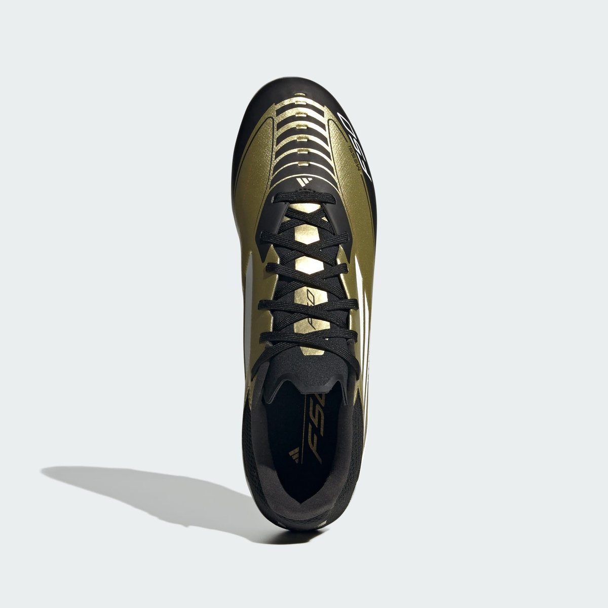 Chaussure Messi F50 League Terrain souple/Multi-surfaces gold metallic / cloud white / core black, adidas Performance