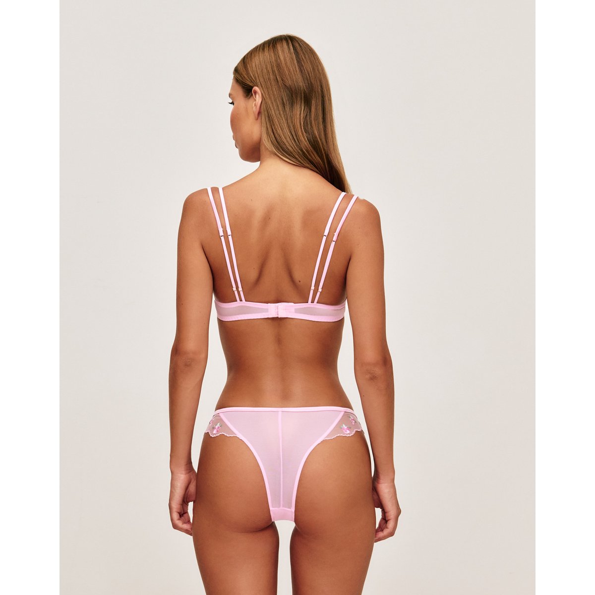 Soutien-gorge corbeille en mesh brodé MADISONIZ rose, UNDIZ