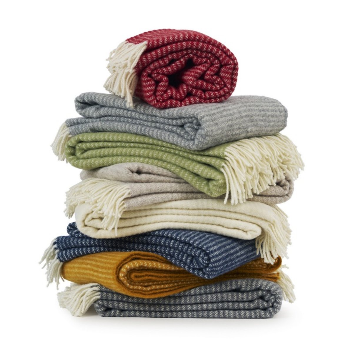 Plaid chaud laine agneau RALPH gris clair, KLIPPAN