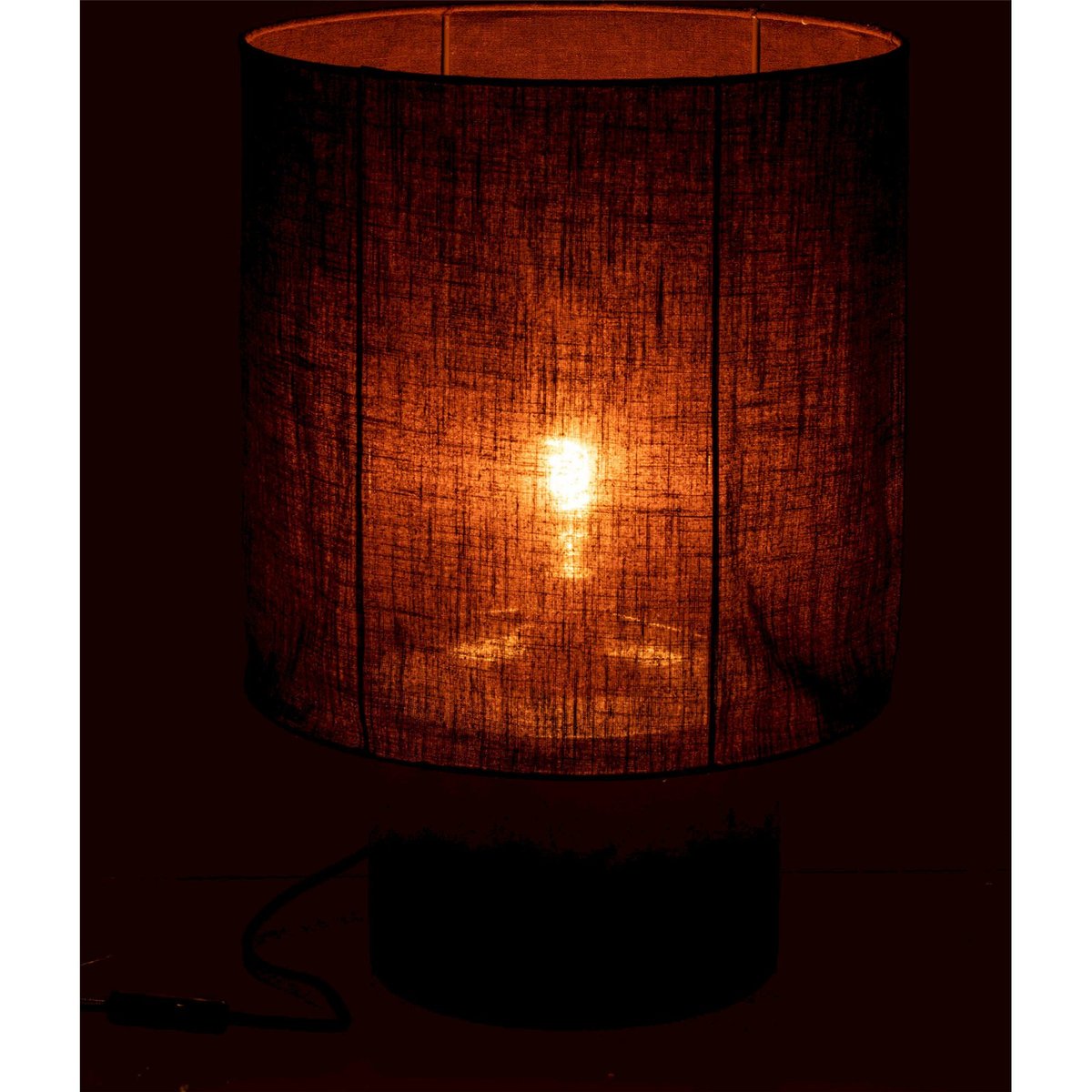 Lampe de table style industriel en ciment marron et ciment gris, RECOLLECTION