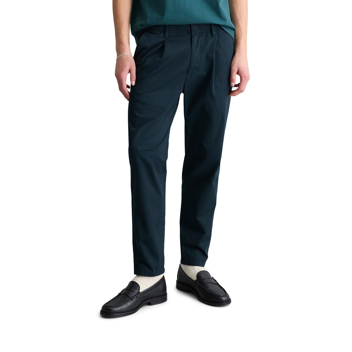 Chino modèle Anders regular en coton bio mélangé bleu foncé, MARC O’POLO DENIM