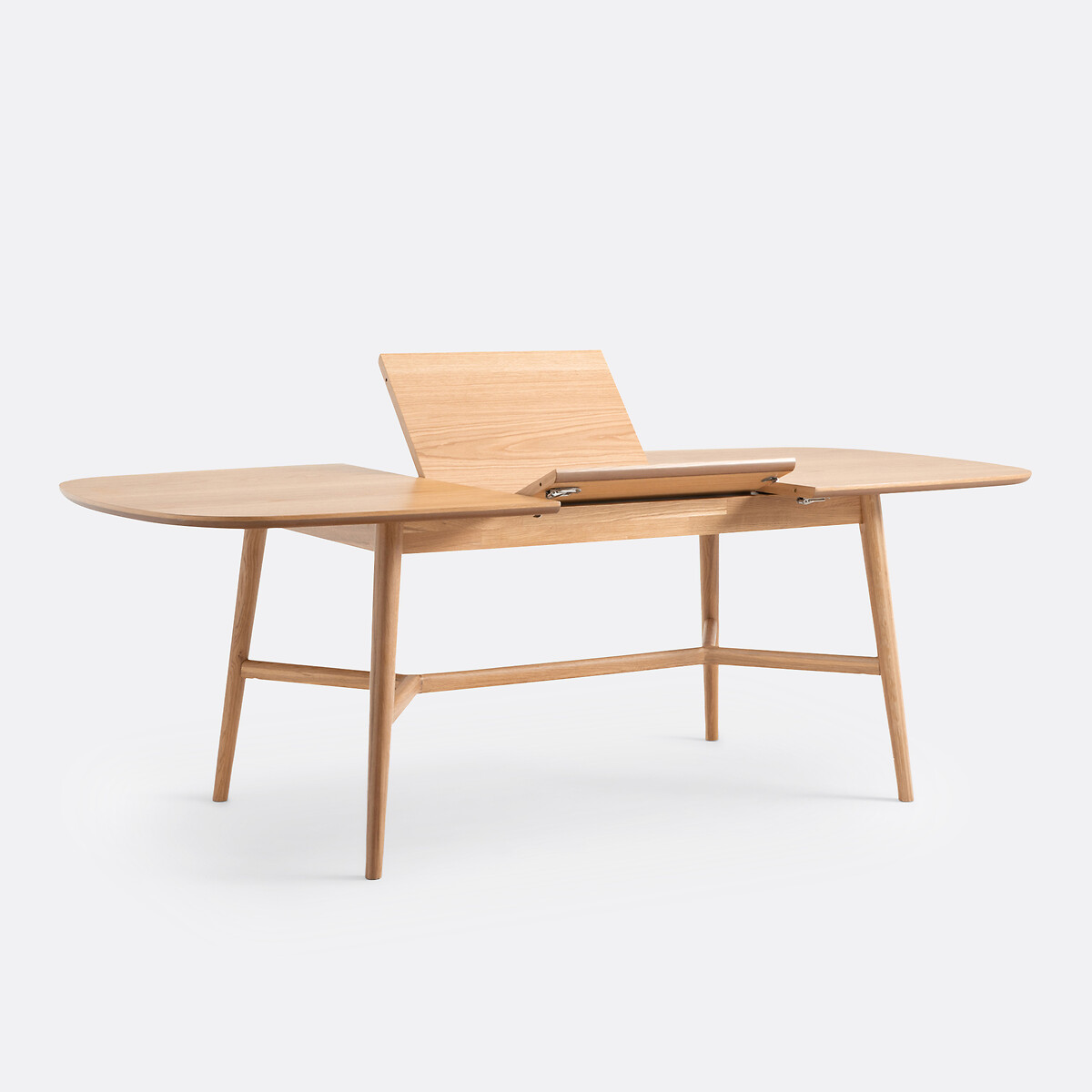 Mesa de comedor extensible, en madera de roble y chapado, de 6 a 8 cubiertos, YVAN roble, LA REDOUTE INTERIEURS