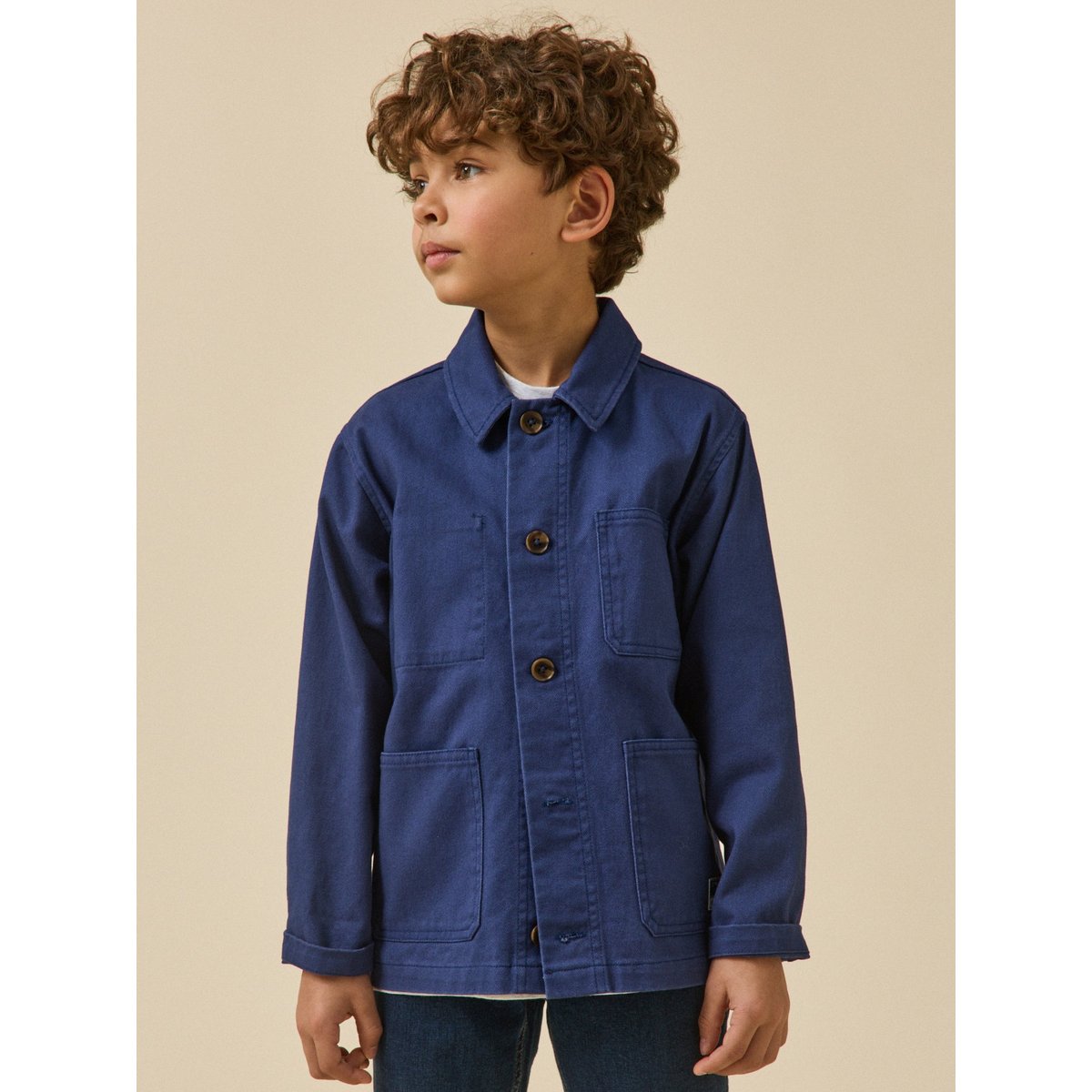 Veste en twill bleu, CYRILLUS