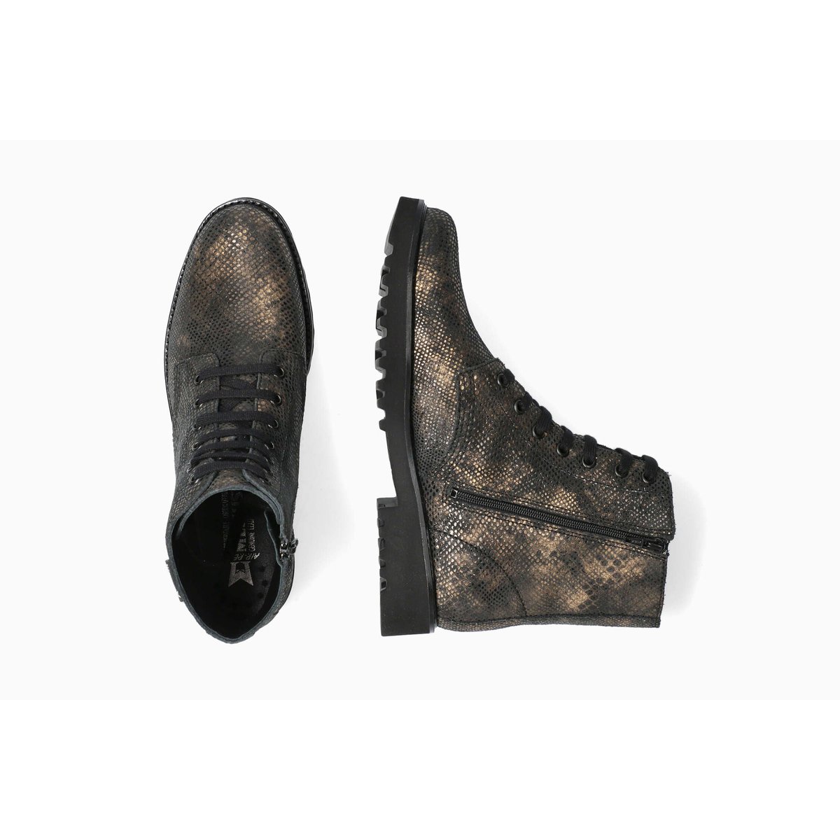 Bottines en cuir SELIZA gris metallique 5143, MEPHISTO