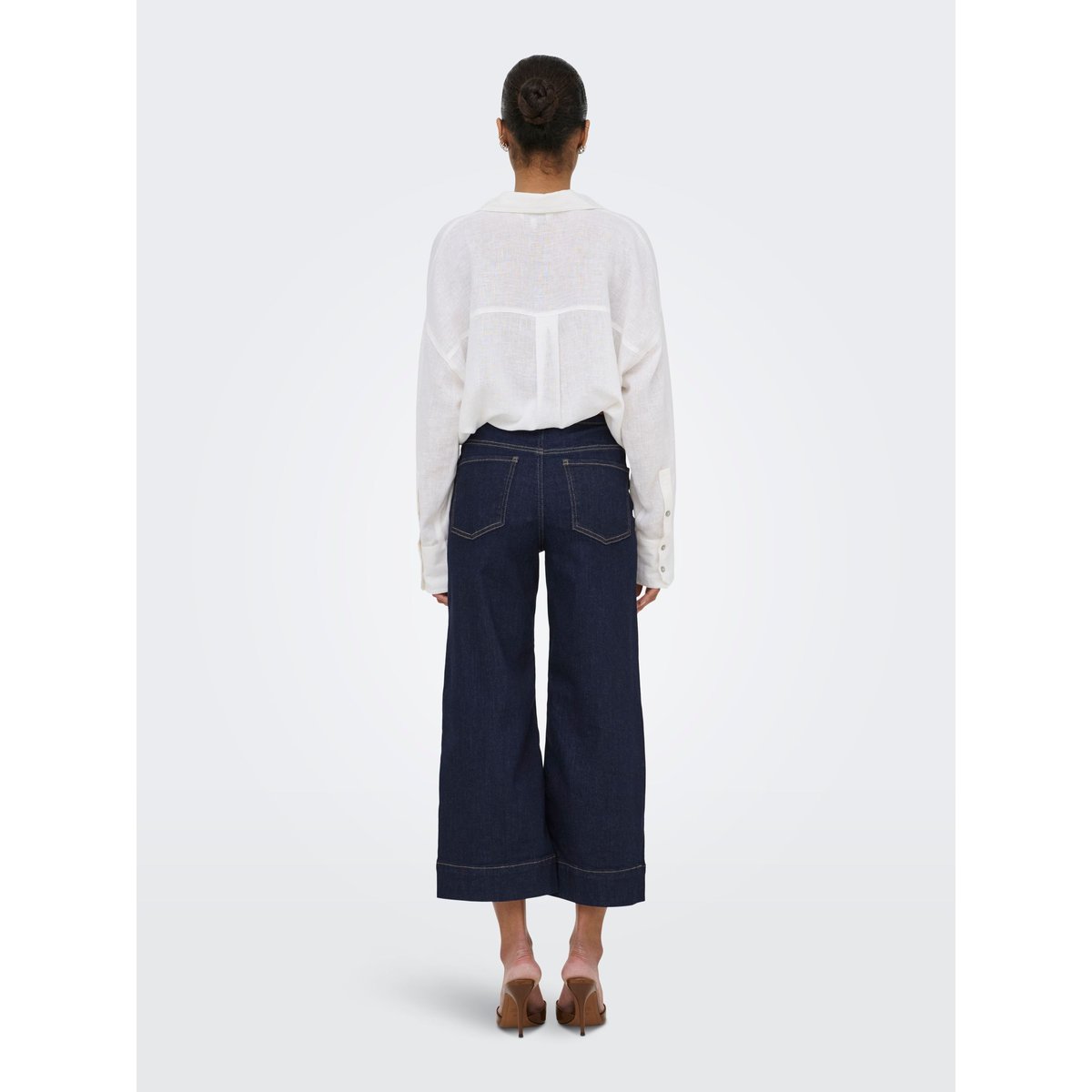 Jean À Jambe Large dark blue denim, ONLY