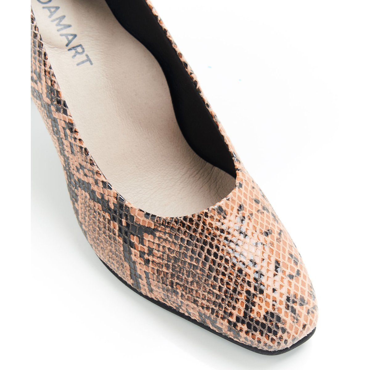 Escarpins unis ou imprimé animalier marron beige serpent, DAMART