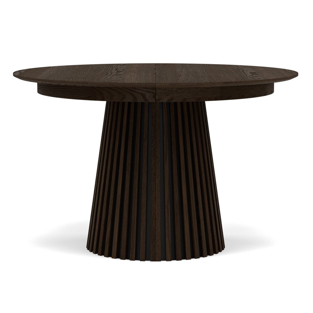 Table à manger ronde extensible bois 4-8pl, FREYA marron, BEST MOBILIER