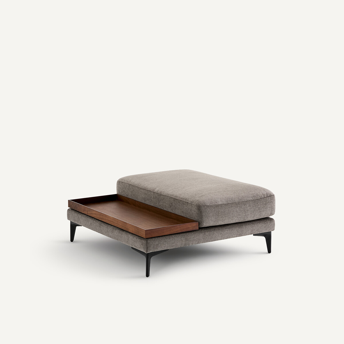 Repose-pieds avec plateau, en polyester mélangé, MODERNISTE gris stone, EMMANUEL GALLINA X AM.PM