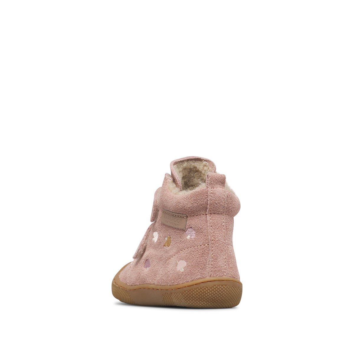 Bottines barefoot en daim BAREFOOT WIGGHI VL EMBR.MUSHROOM rose-rose clair, NATURINO