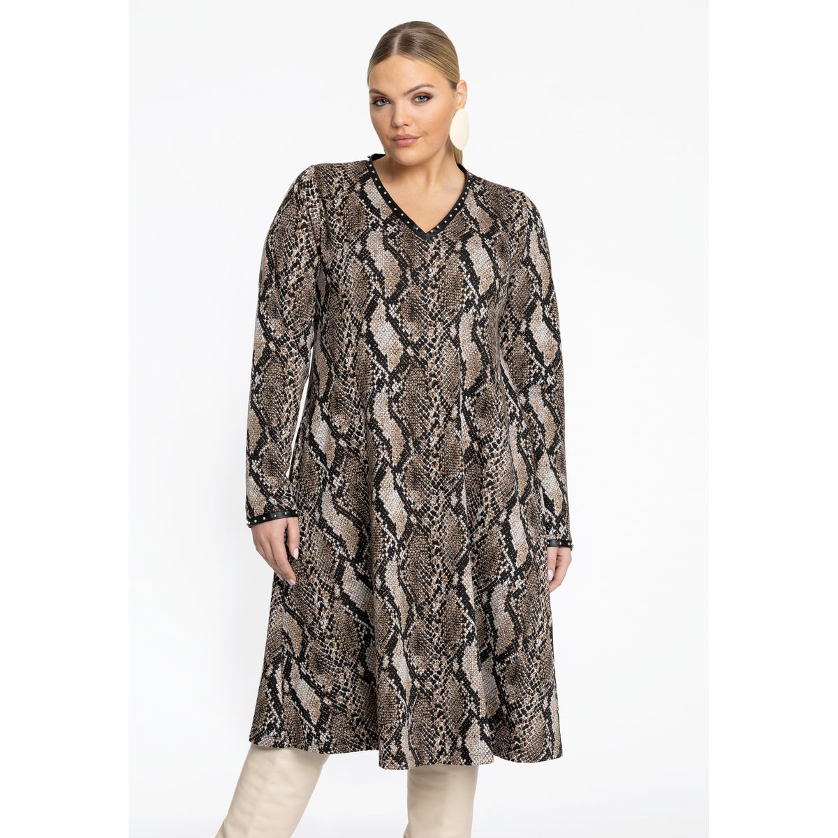 Robe imprimé / imprimée animal noir, YOEK