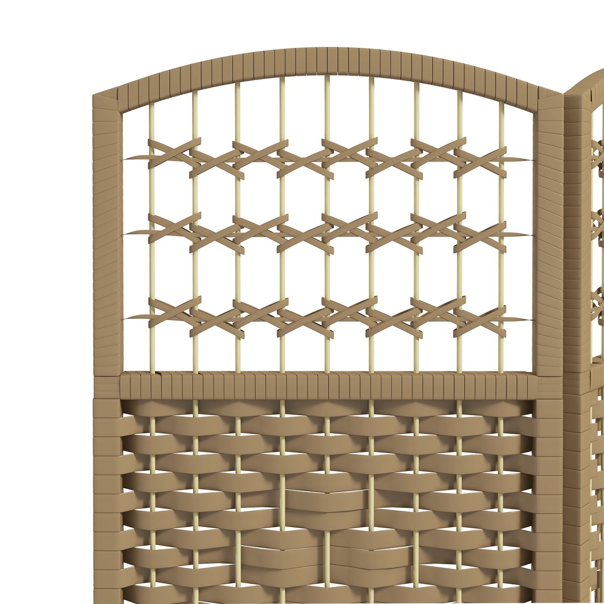 Cloison de séparation Bois Bois naturel beige, HOMCOM