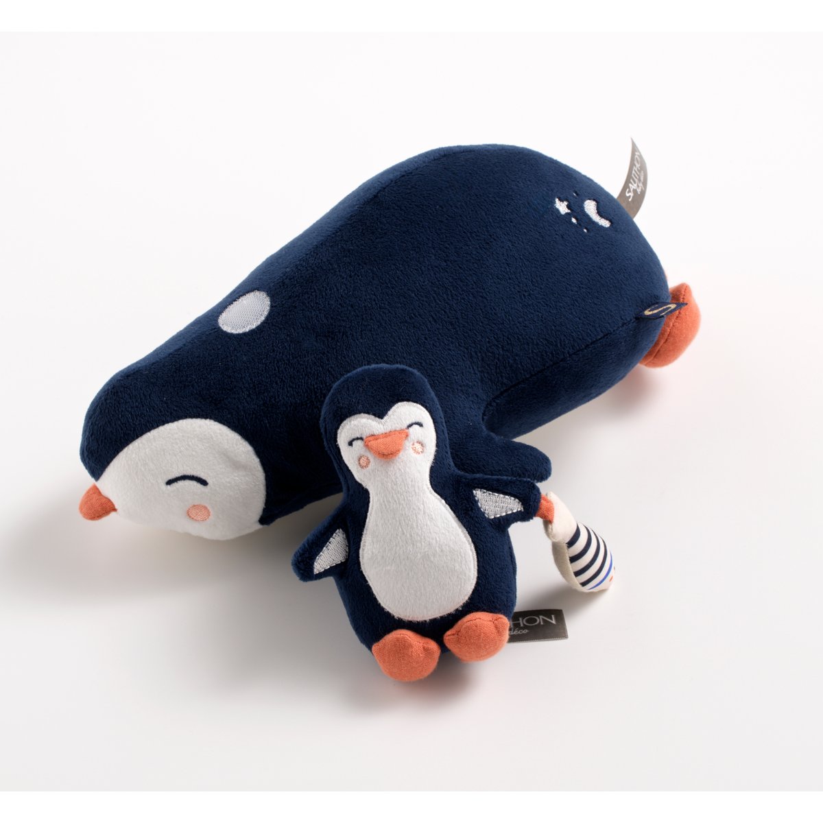 Peluche pingouin marine bleu, SAUTHON
