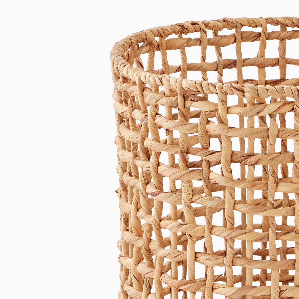 Panier tressé et ajouré, en jacinthe d'eau, disponible en plusieurs tailles naturel, MONOPRIX
