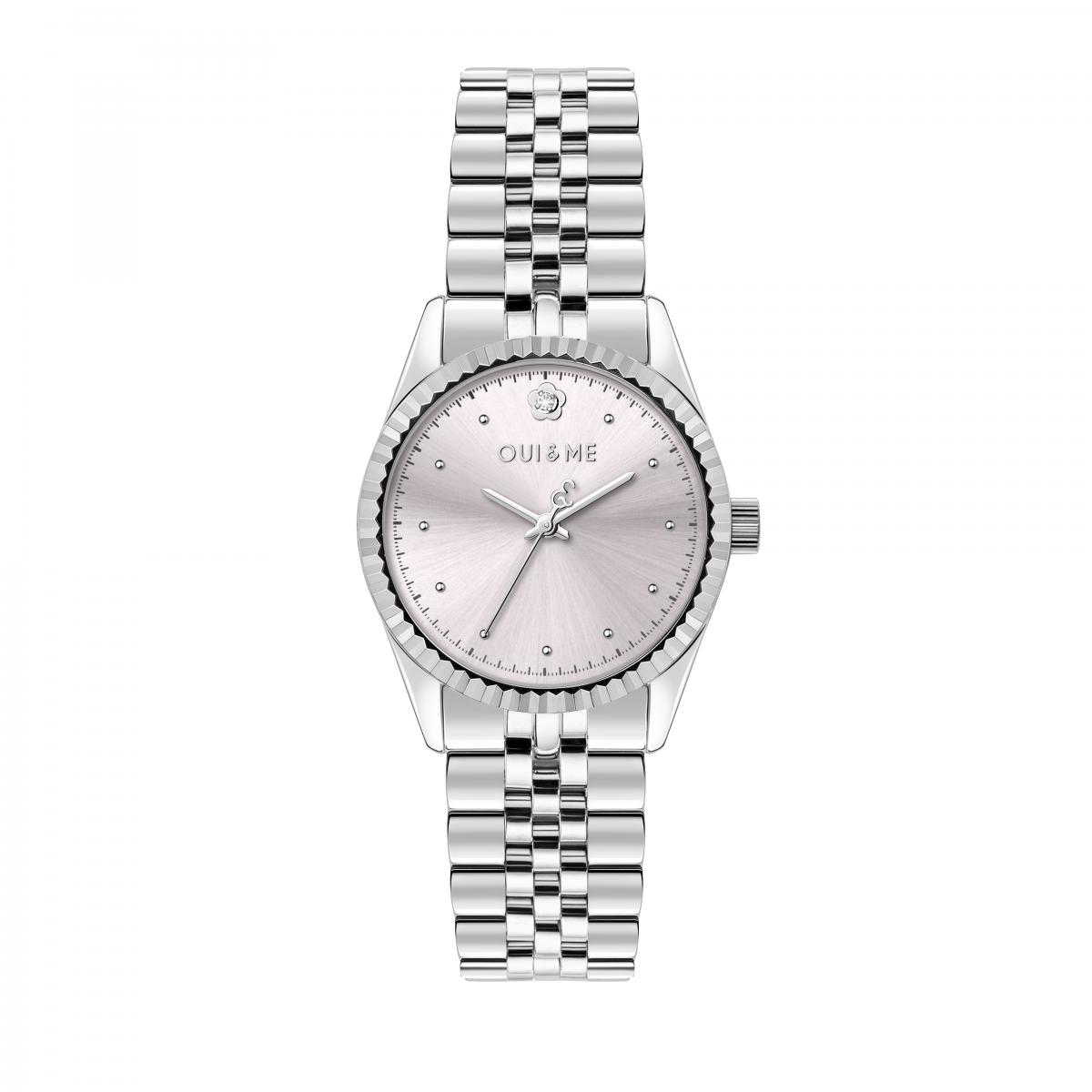 Montre Analogique En Acier Coquette argent - lilas, OUI & ME