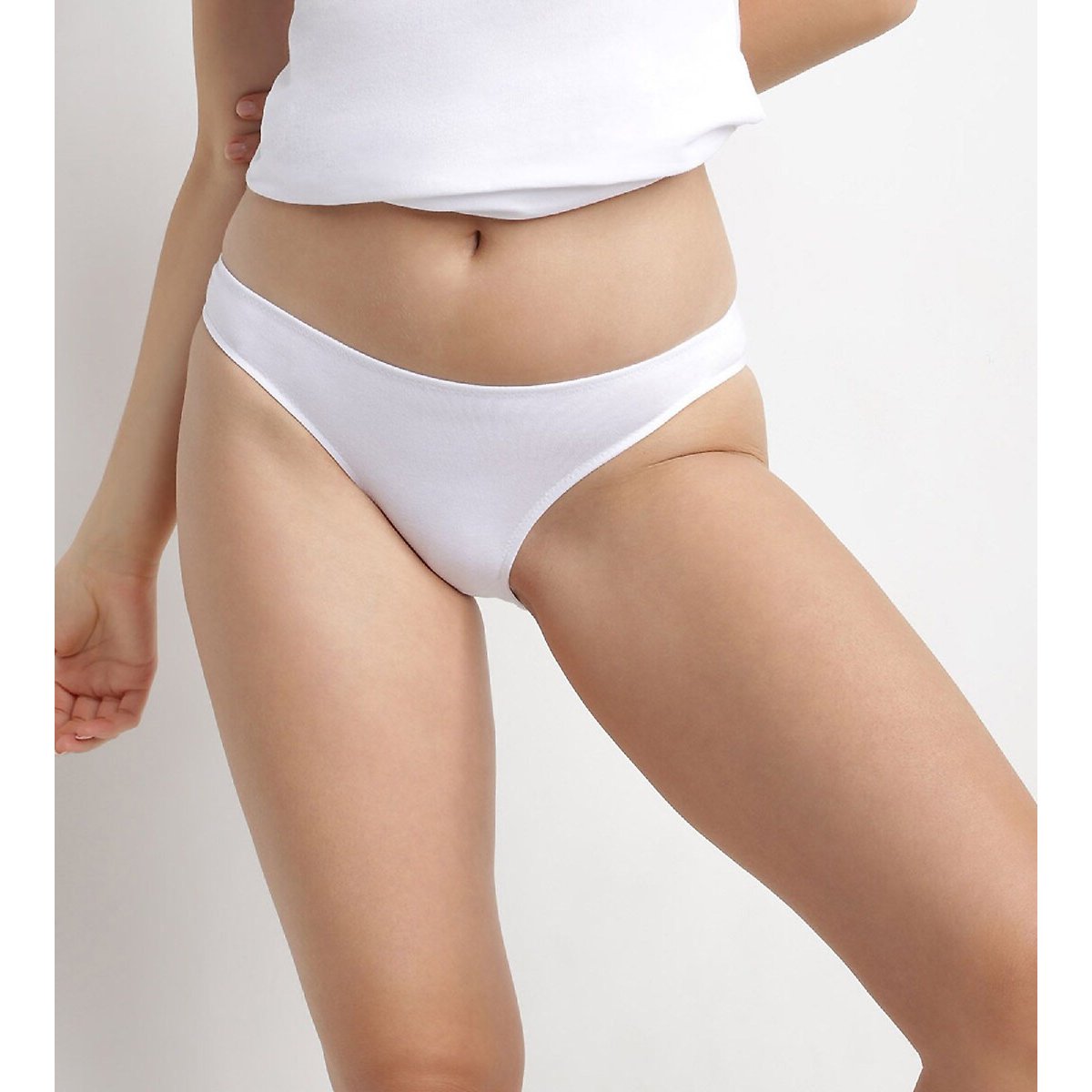 Slip en coton Mes essentiels by DIM blanc, DIM