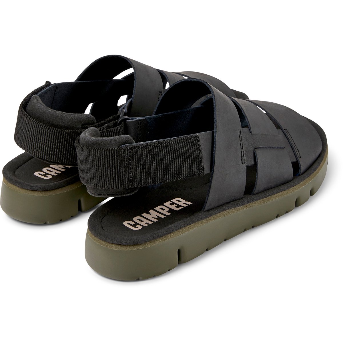 Sandales Suede Leather ORUGA noir, CAMPER