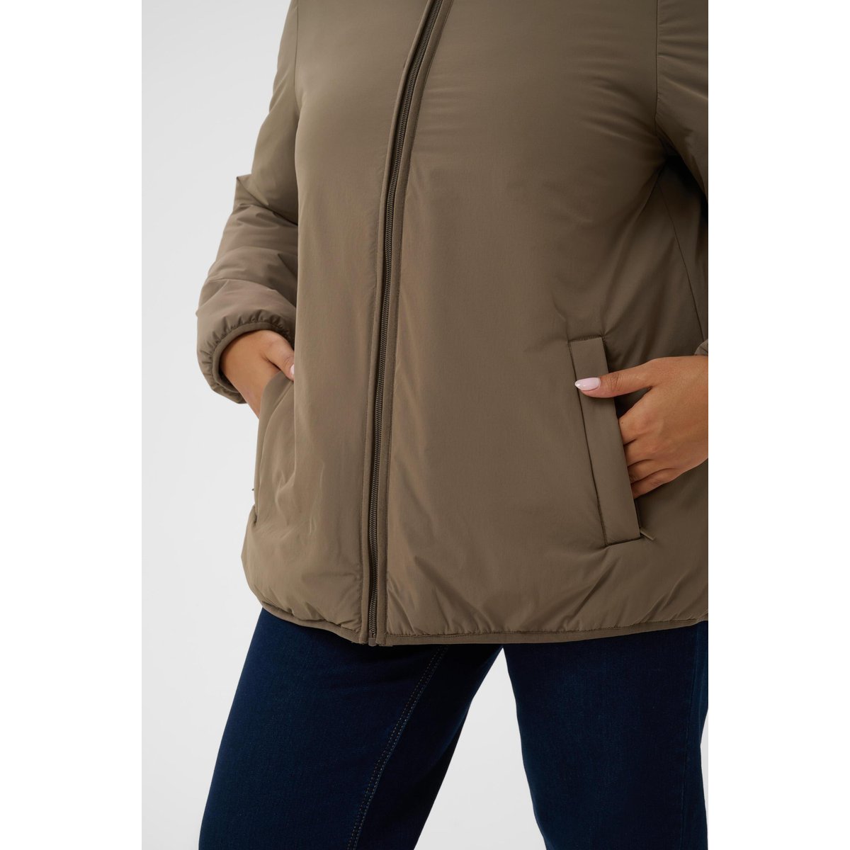 Manteau gris bungee cord, KAFFE CURVE