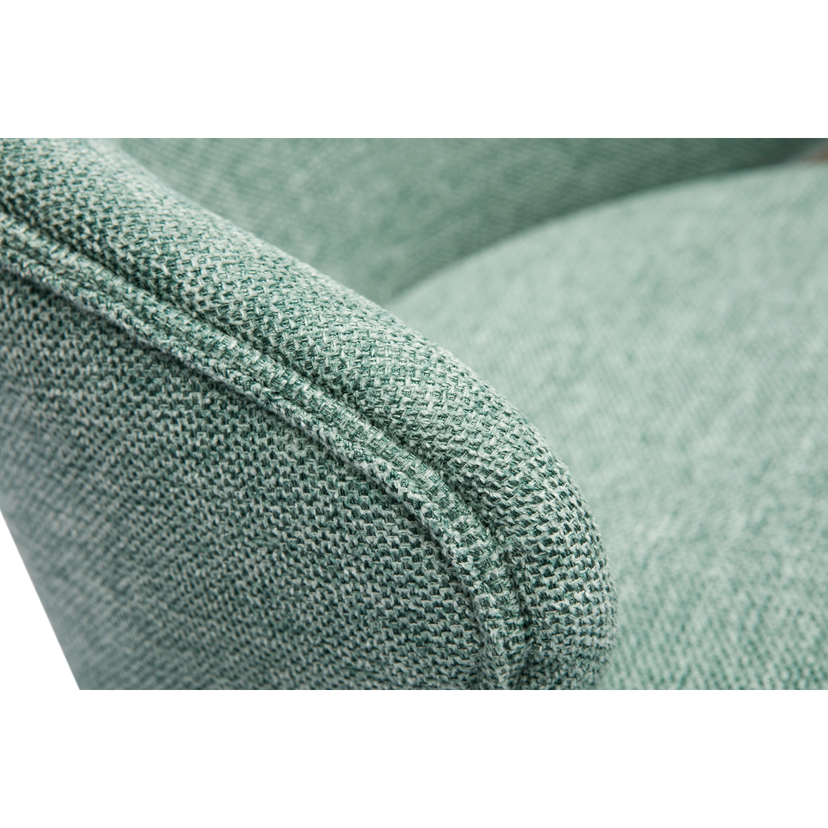 Tabourets de bar design en tissu effet velours texturé vert céladon et métal noir (lot de 2) ROSALIE vert lagon, MILIBOO
