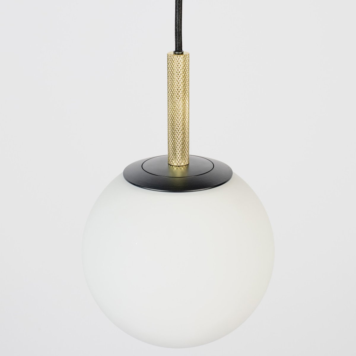 Suspension en verre et métal ø18cm - Orion noir, ZUIVER