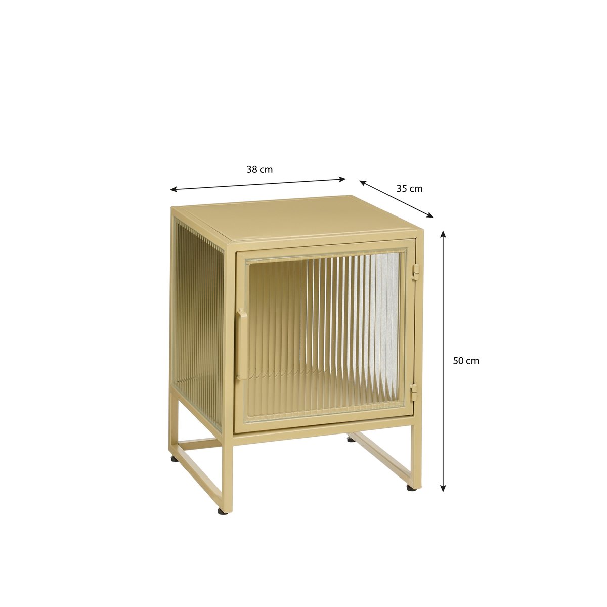 Armoire de rangement H50 cm CLIFTON beige, MICA DECORATIONS