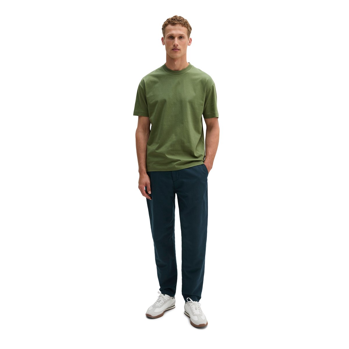 T-shirt loose en pur coton bio vert, MARC O'POLO