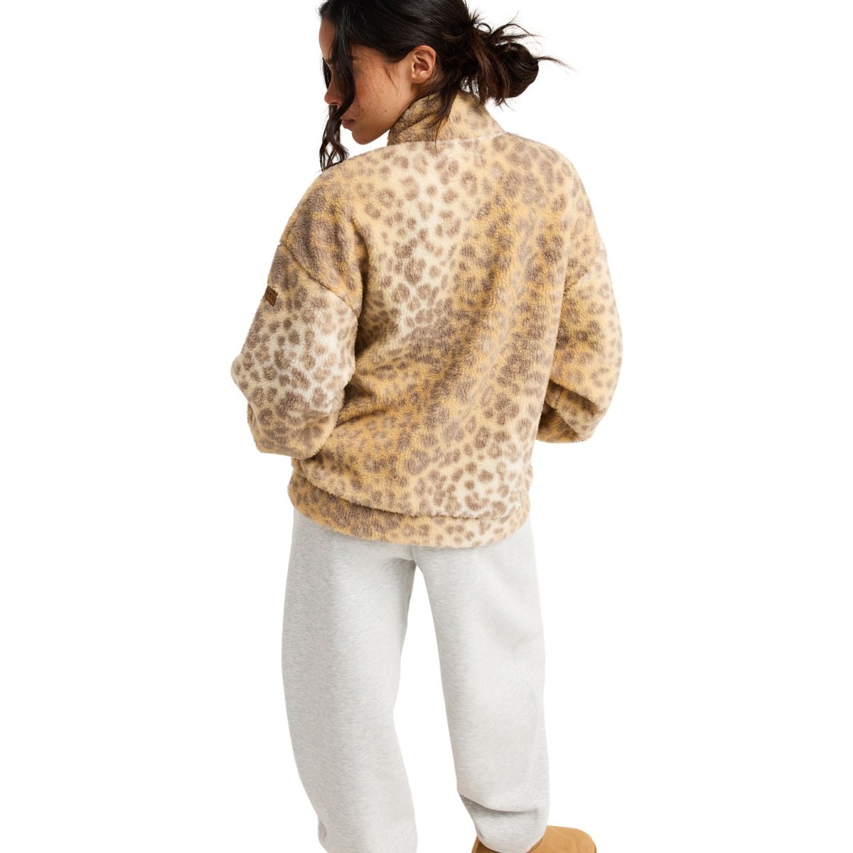 Polaire demi-zip JIVE TALKING BONDED. beige wild side, ROXY